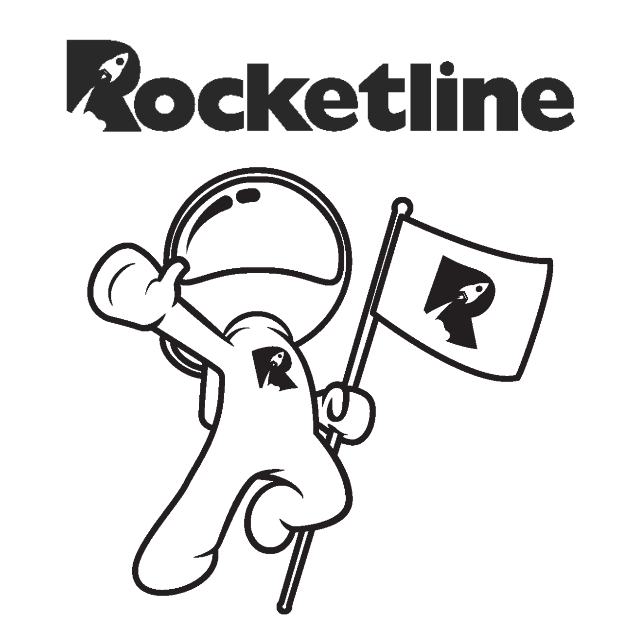 Rocket line astronaut